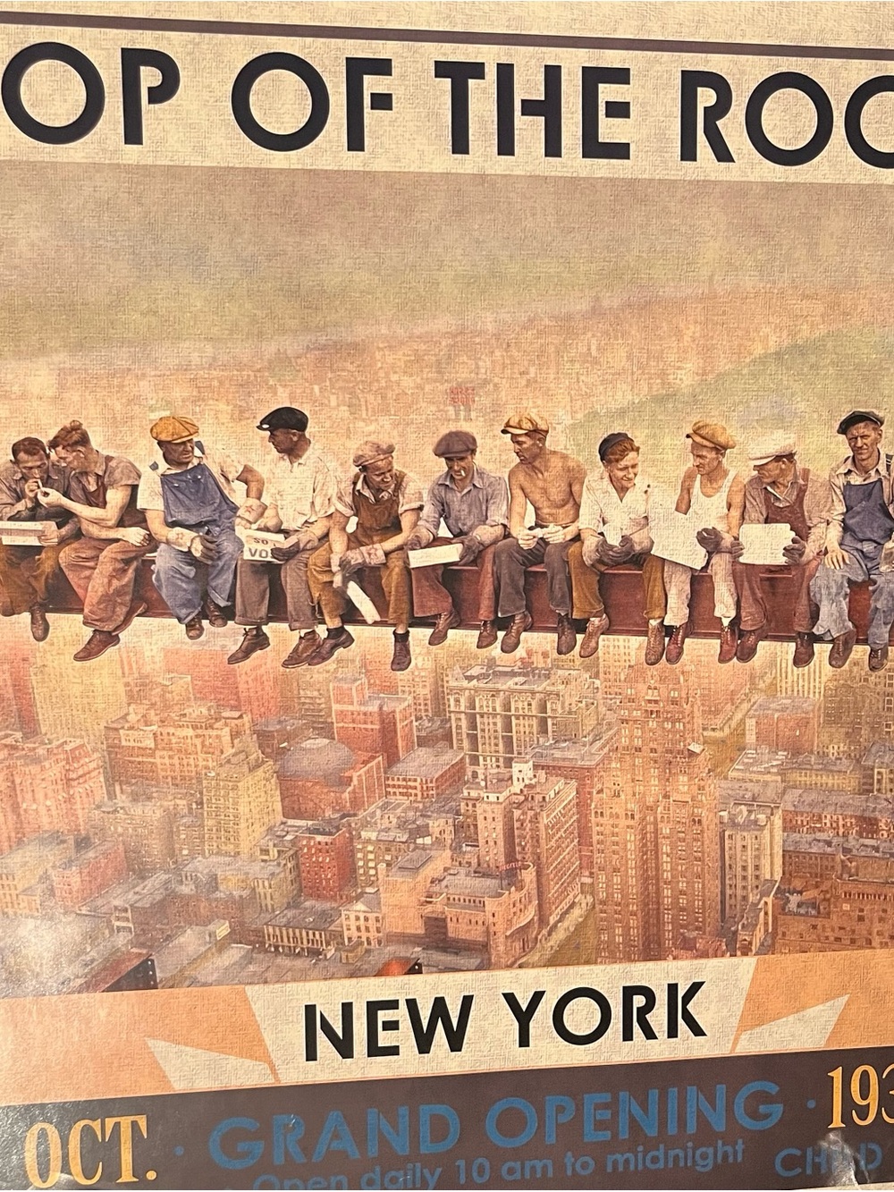 Never Used - 2011 Official Top of the Rock Grand Opening NYC Souvenir Poster - Picture 4 of 9